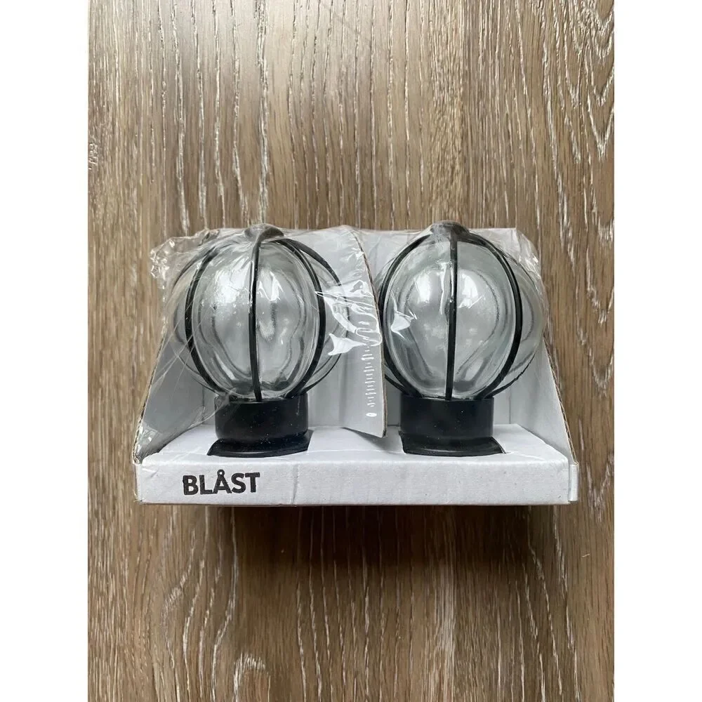 Ikea Blast Round Glass Curtain Rod Ends
